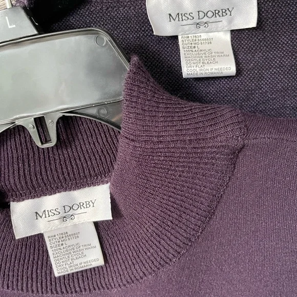 Purple Mock Neck Long Sleeve Sheath Dress for Cocktail Events - Picture 7 of 10